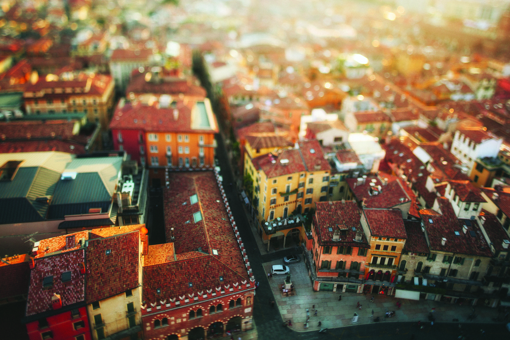 Verona, Italy city view from above