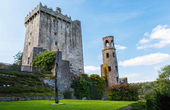 A view of Blarney Castle and tower from one of it's gardens.