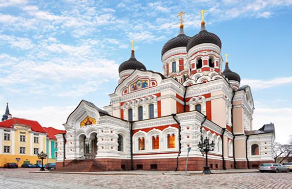 A view of the Alexander Nevsky Cathedral.