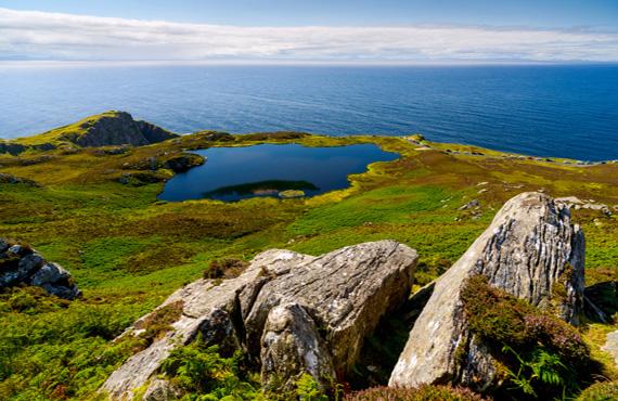 A landscape view of County Donegal, part of Ireland's wonderful coastline.