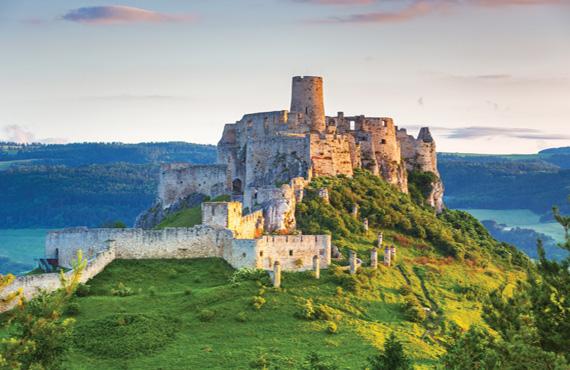 A view of Spis Castle, one of the largest castle sites in Europe.