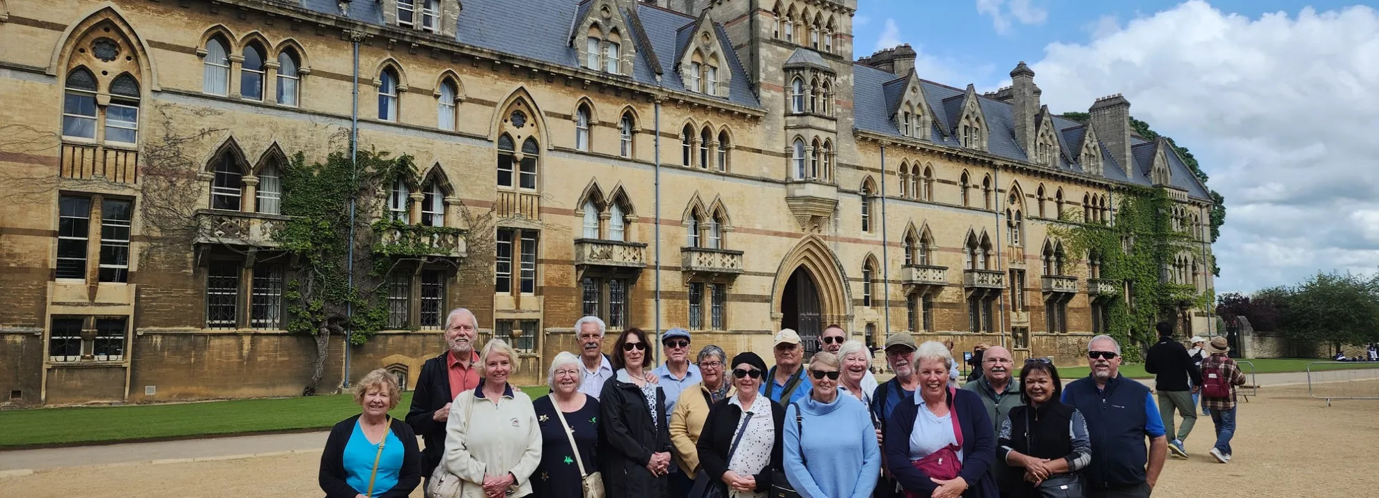 A Blue-roads tourist taking a group photo