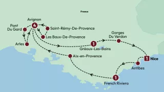 Provence and the French Riviera 2025 map