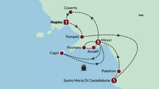 Enchanting Southern Italy map