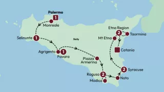Splendours of Sicily 2025 map