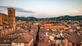 A birdseye view of Bologna.