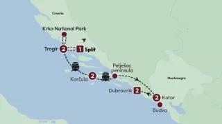 Croatia and the Dalmatian Coast 2026 map.