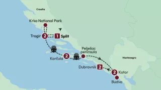 Croatia and the Dalmatian Coast 2026 map.