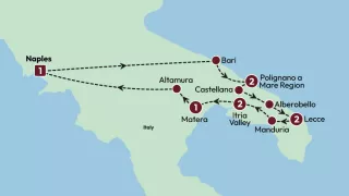 Secrets of Puglia 2026 map