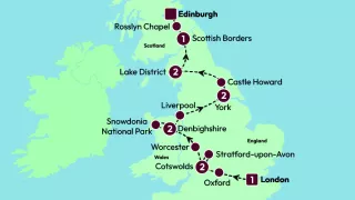 Highlights of Britain 2026 map