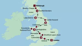 Highlights of Britain 2026 map