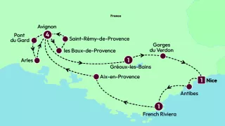 Provence and the French Riviera 2026 map