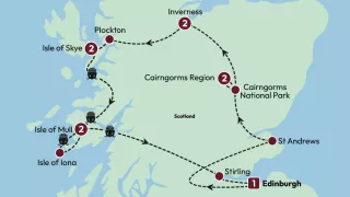 A Scottish Journey 2026 map