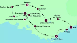 Provence and the French Riviera 2026 map