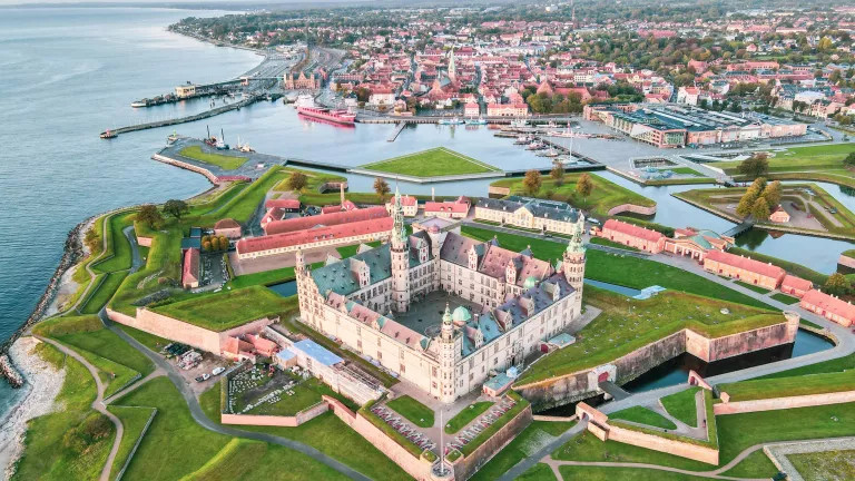 A high view of the Kornborg castle