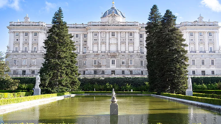 Landscape view of the Royal Palace of Madrid