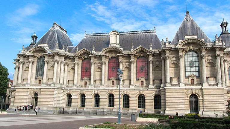 View of the Palais des Beaux in Lille, France