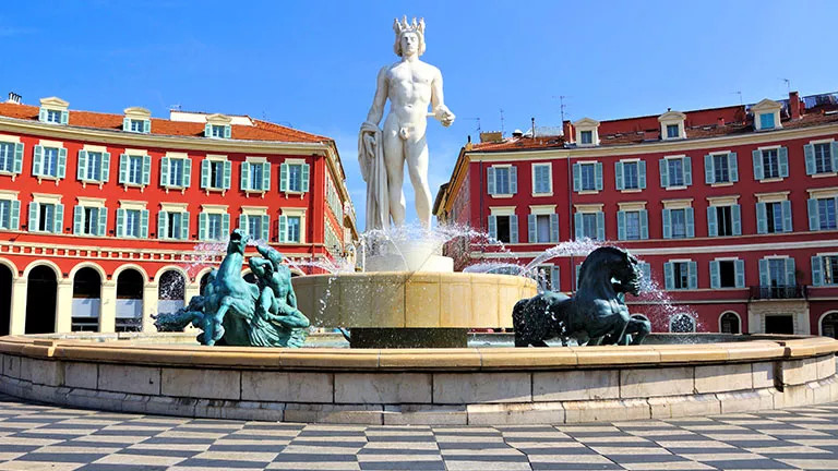 Fountain of the Sun in Massena Square, Nice, France