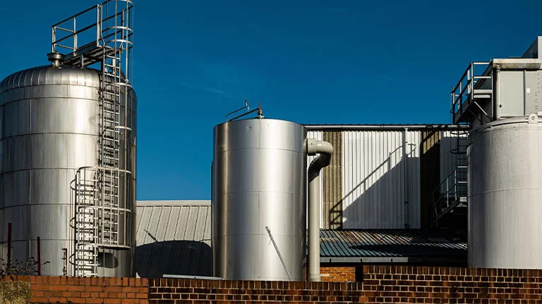 View of the outside of a brewery