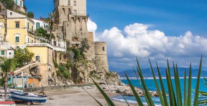 A view of the small seaside town of Cetara on the Amalfi Coast.