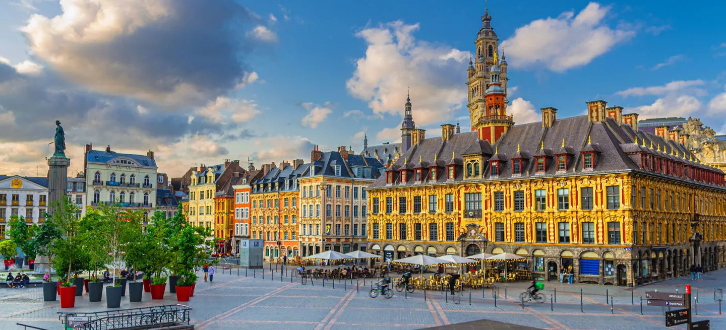 View of Grand Place of Lille, France