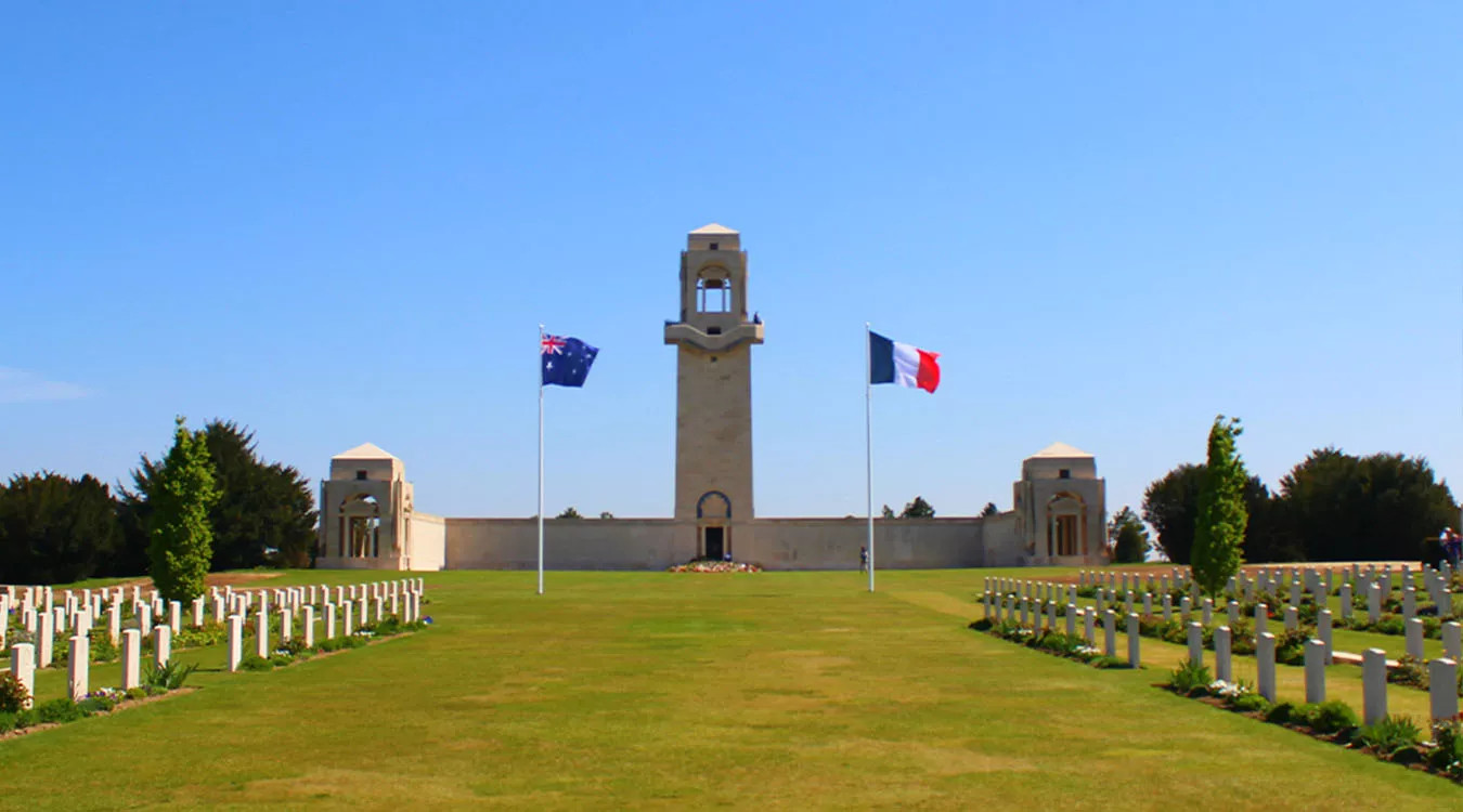 Landscape view of Villers-Bretonneux Australian National Memorial