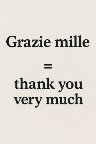 Quote card for Italian phrase