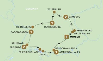 A Journey through Germany map