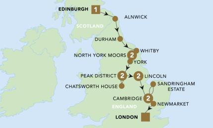 Enchanting Eastern England map.