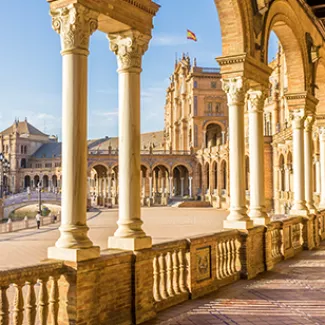A view of the famous Plaza de Espana.